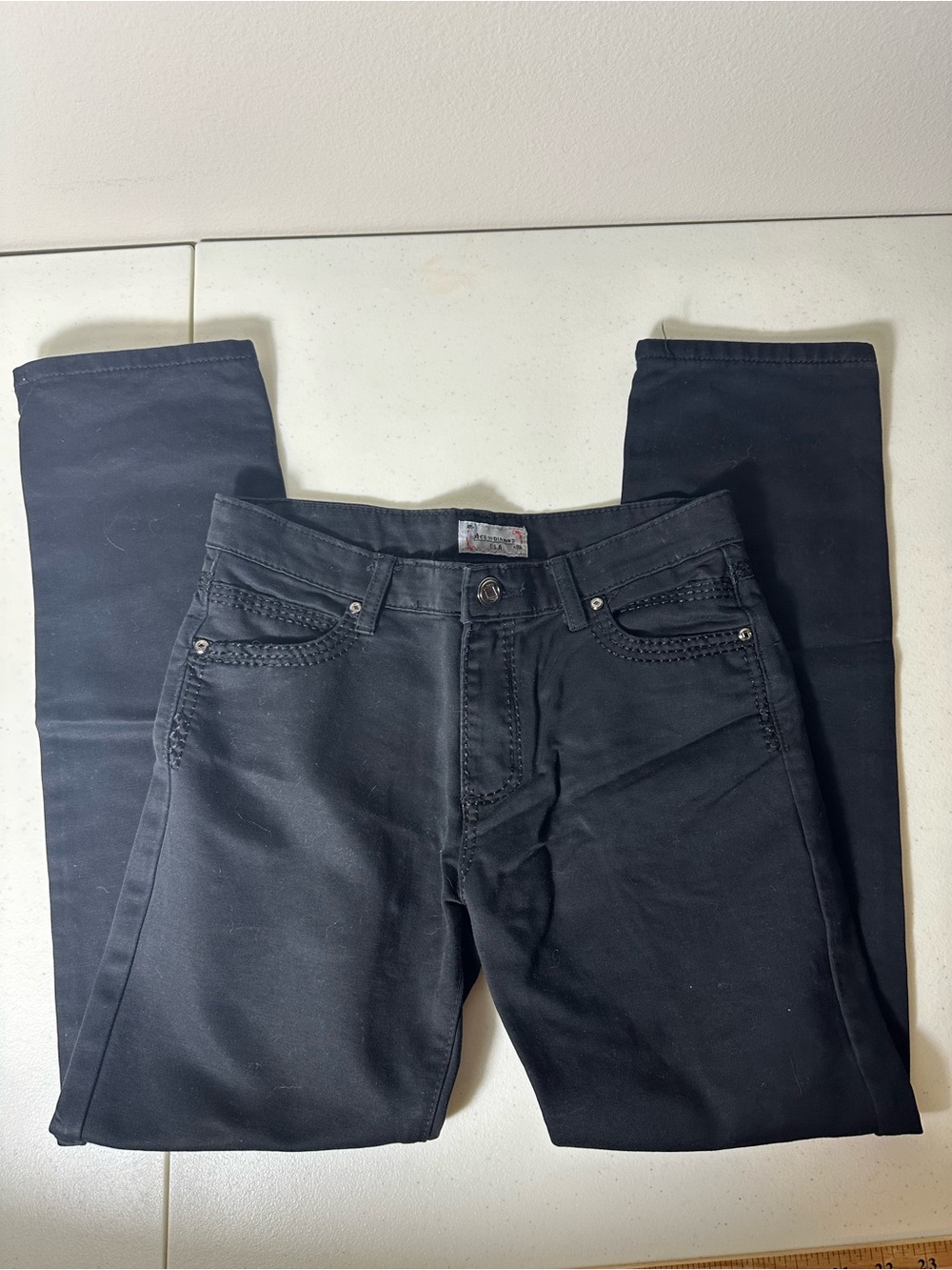 Slim Straight Black Women's Pants — Classic Everyday Essential - Picture 3 of 9